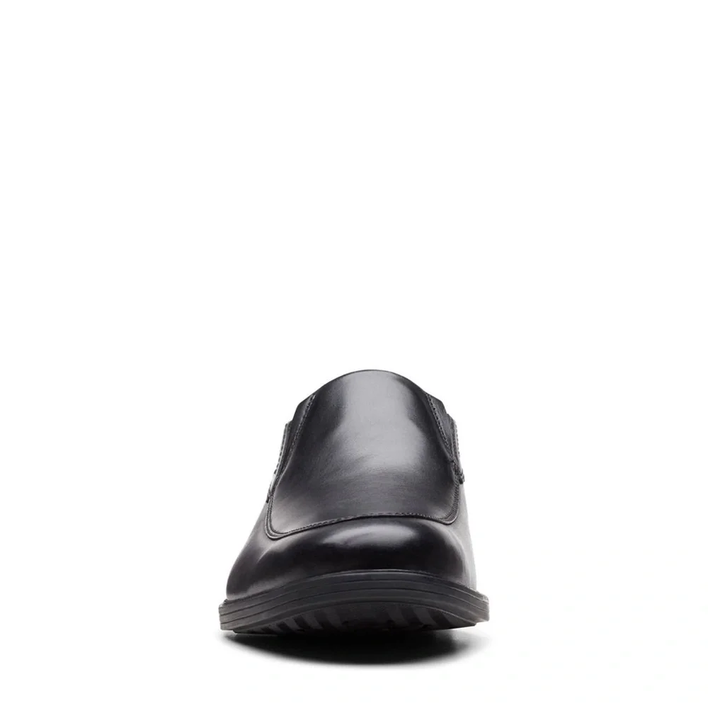 Clarks Whiddon Black Leather Slip-On Loafer Step Comfort Dress Shoes Men’s 12